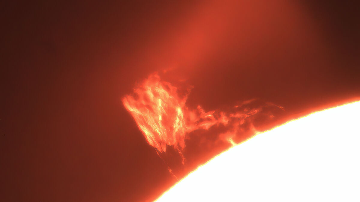 Ha Solar - The prominence from yesterday still goi...