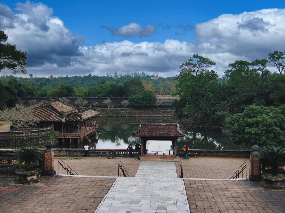 Looking back at Xung Khiem and Du Khiem Pavilion f...