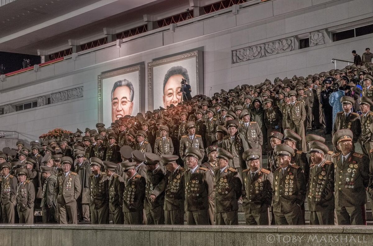 Audience at the Military Parade, Pyongyang, North ...