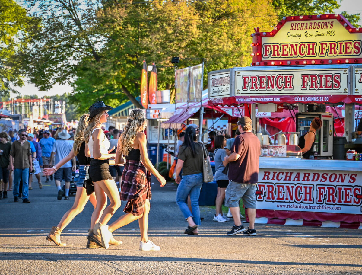 Girls on the midway Canfield County Fair...