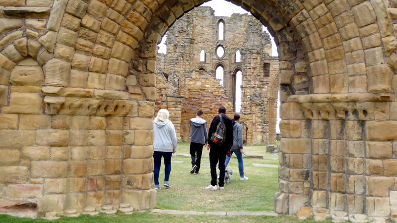 the family entering what was the Priory...