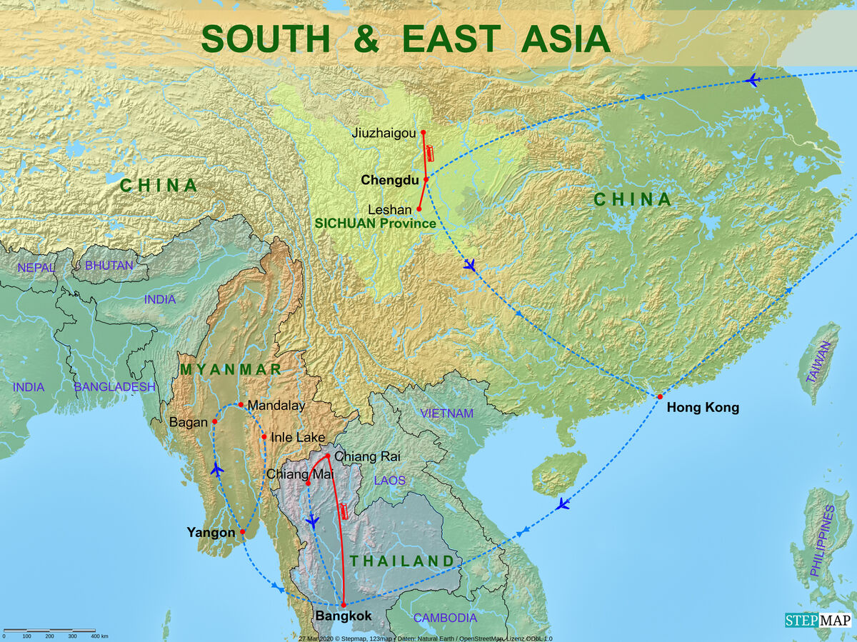2 - Map of our overall trip to South & East Asia t...