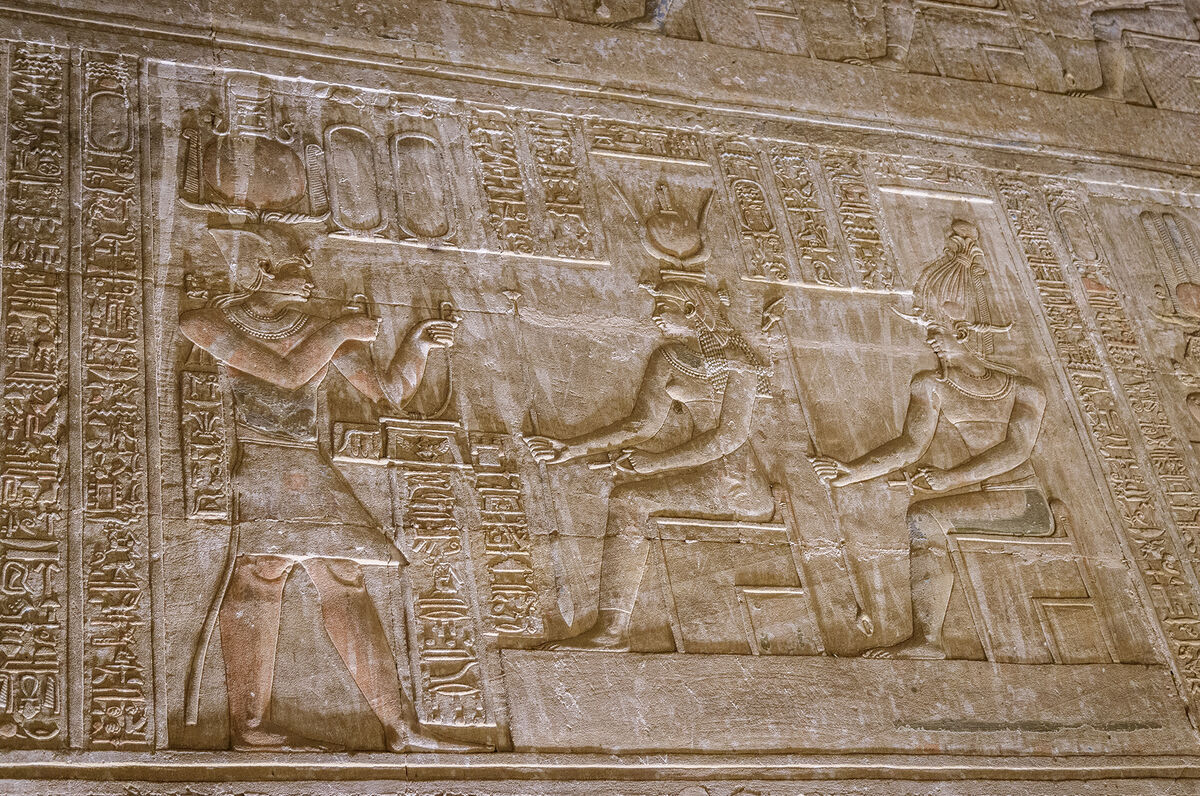 4.  Wall art.  Hathor in center...
