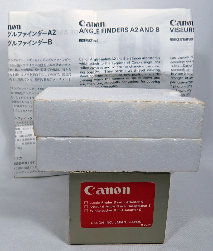 Canon Angle Finder B with Adapter S and Canon Magnifier S with Adapter