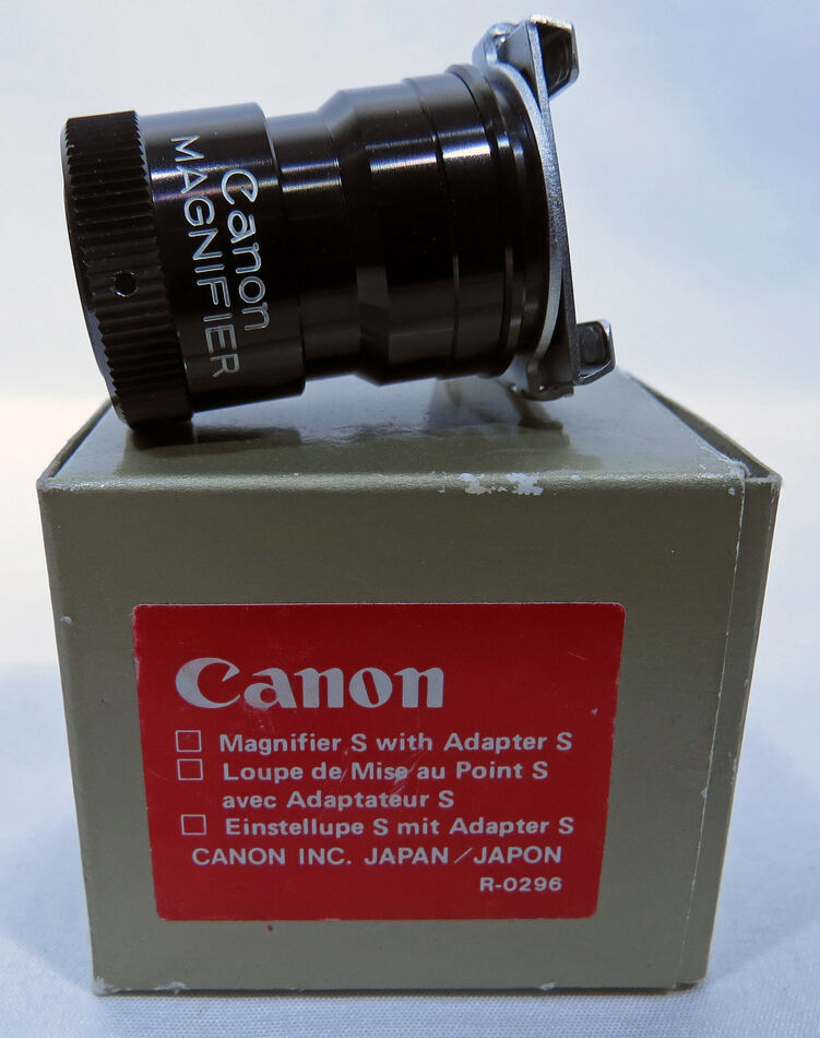 Canon Angle Finder B with Adapter S and Canon Magnifier S with Adapter