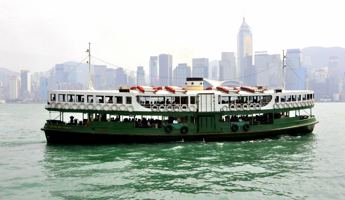 2 - The same ferry with Wan Chai and Central in th...