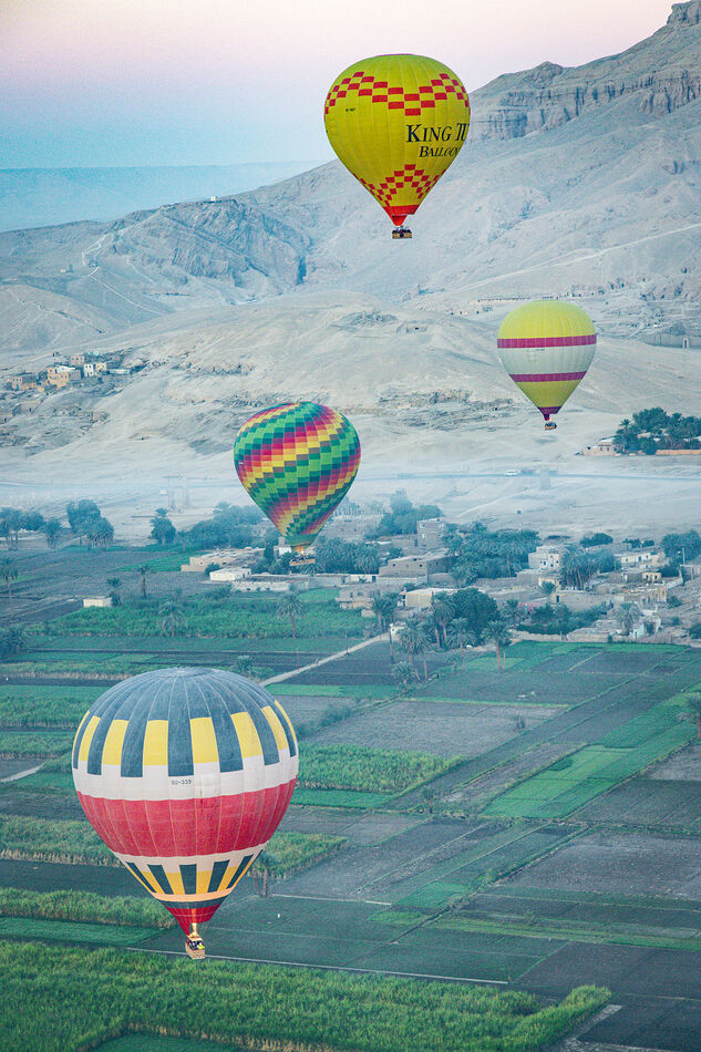 2.  Four balloons over the Valley of the Kings...
