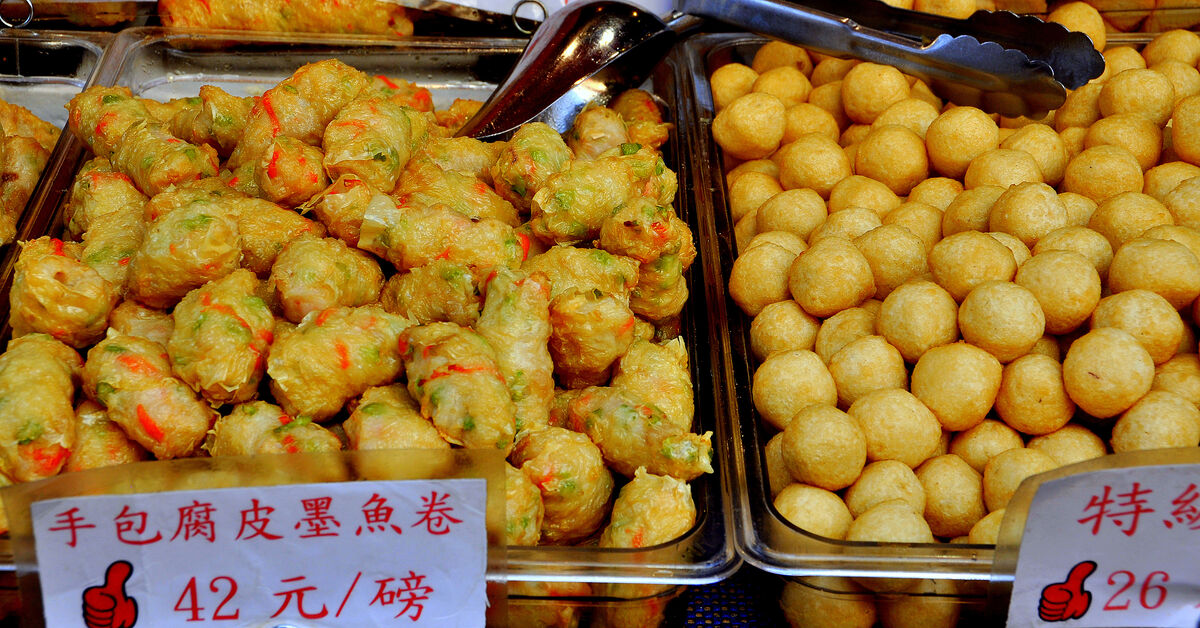 3 - Two different varieties of fish balls...