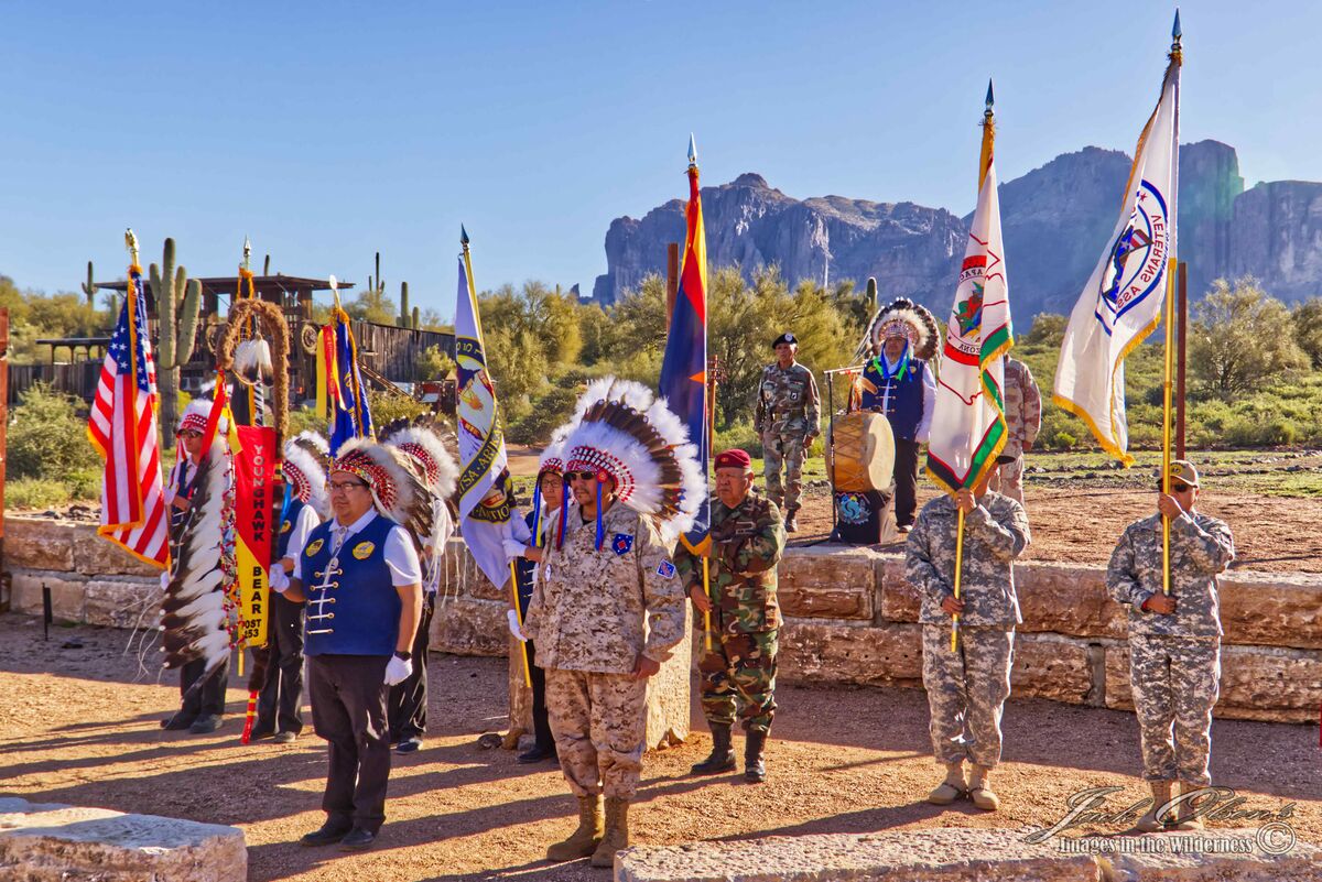 Presentation of the Colors by Native American Vete...