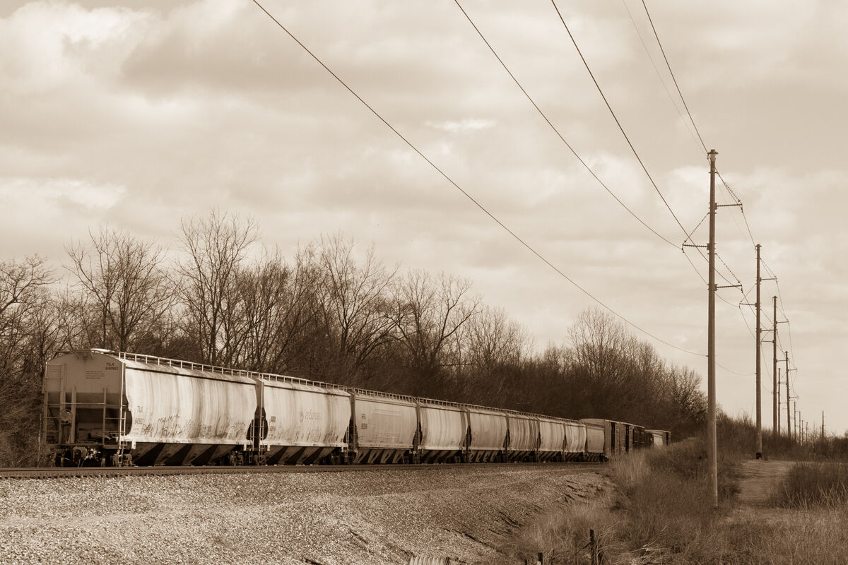 Waiting, on the Siding The Gilman siding, just west of Gilman in