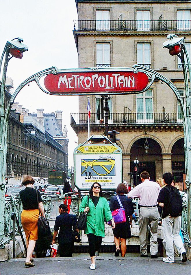 1992 June:  Paris  Subway Entrance at Palais Royal...