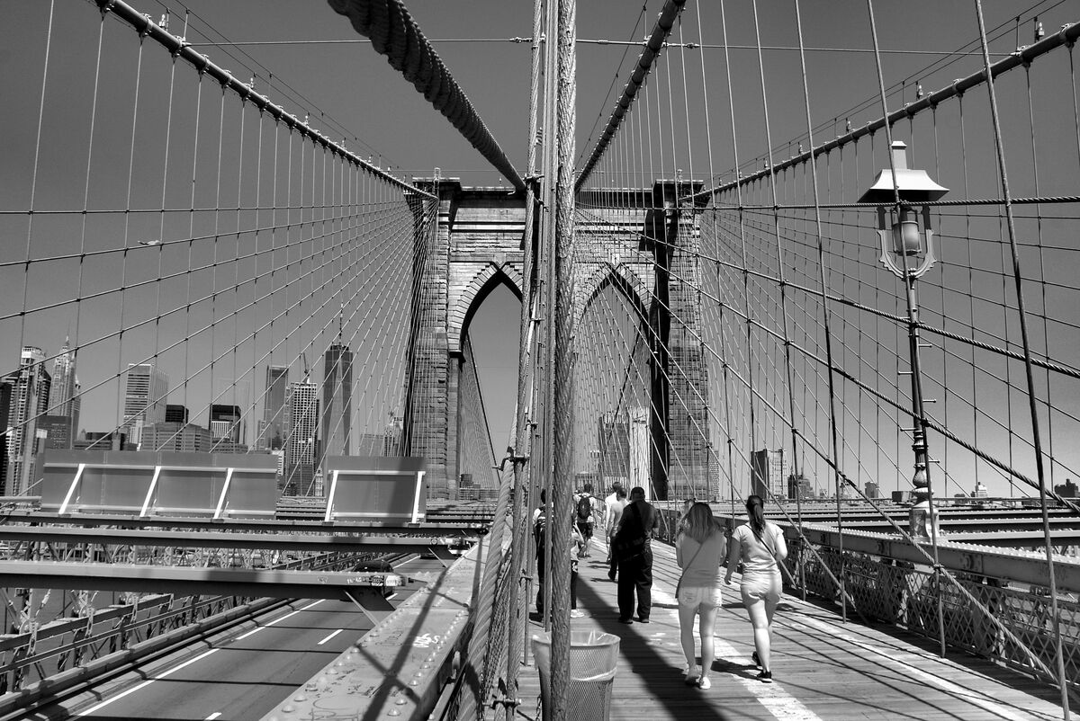 Walking the Brooklyn Bridge...