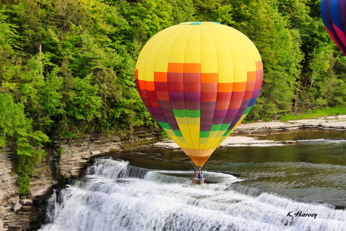 Letchworth Balloons Annual balloon festival . Letchworth State (NY