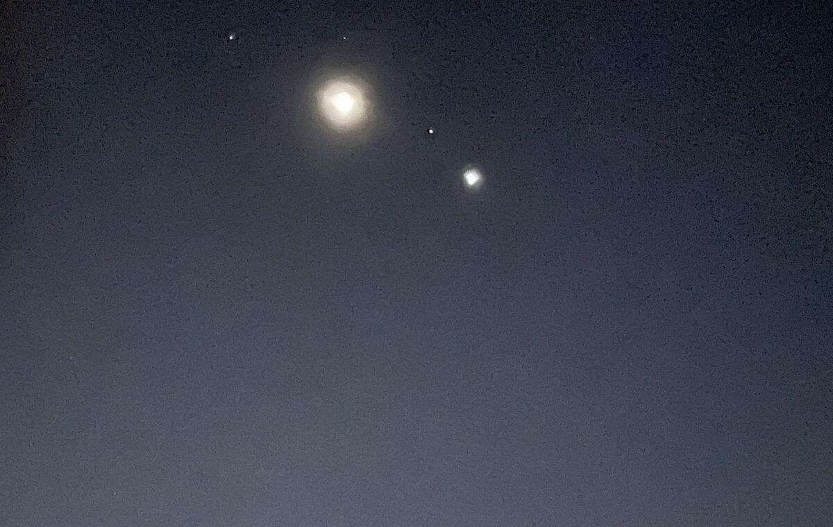 Venus and the moon...