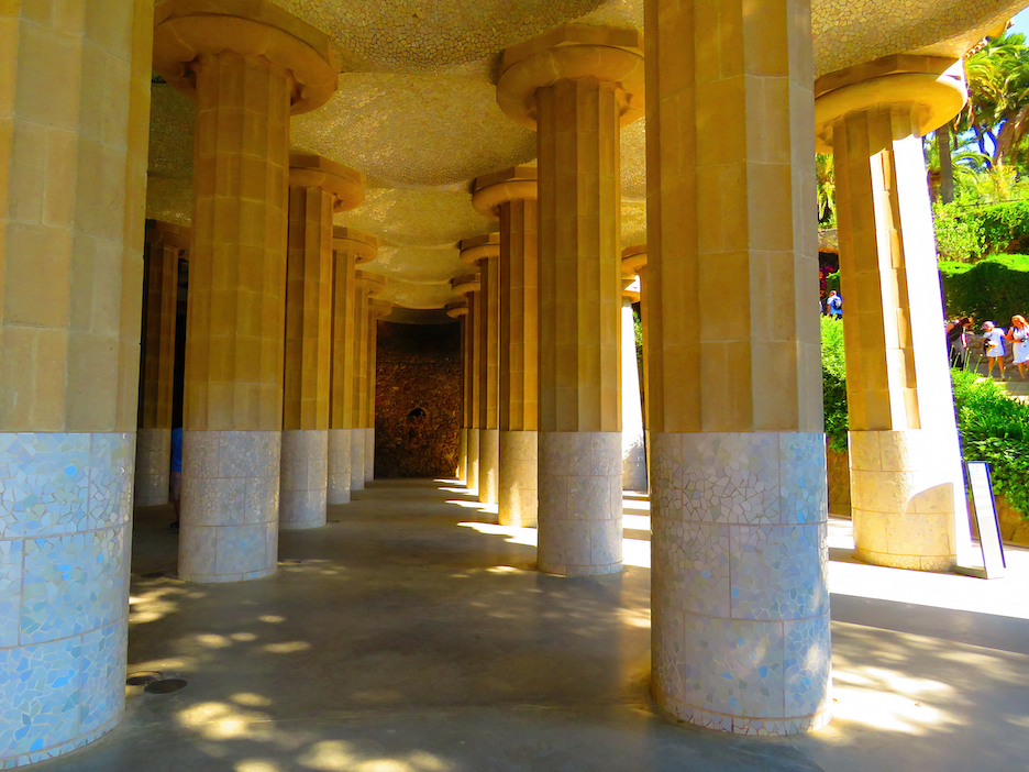 When one stands under the columns it almost looks ...