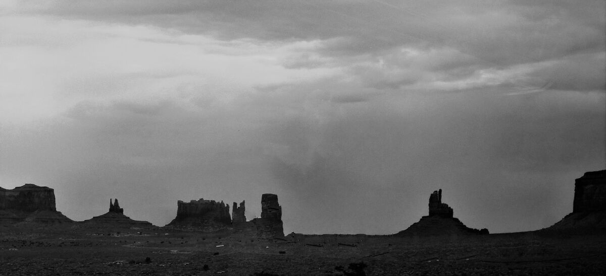 Monument Valley in b & w...