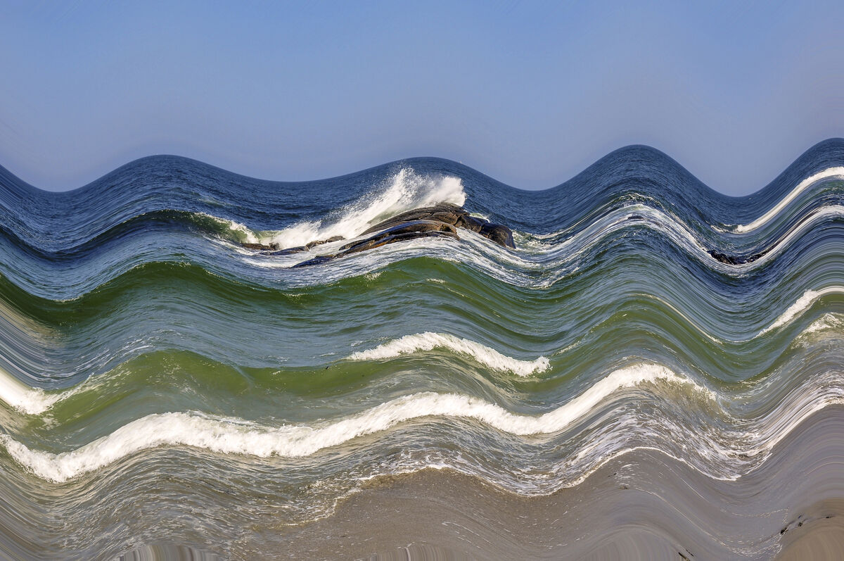 waves on the shore...