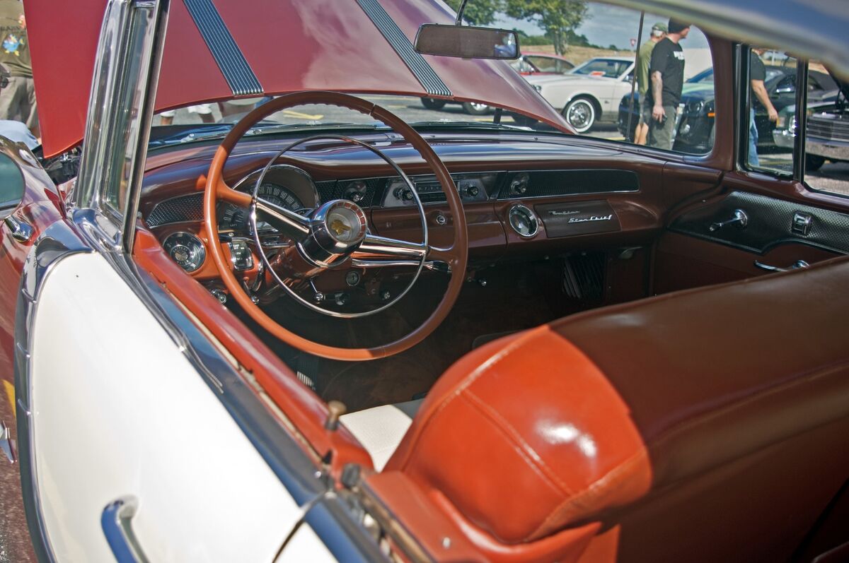 1956 Pontiac original leather interior...