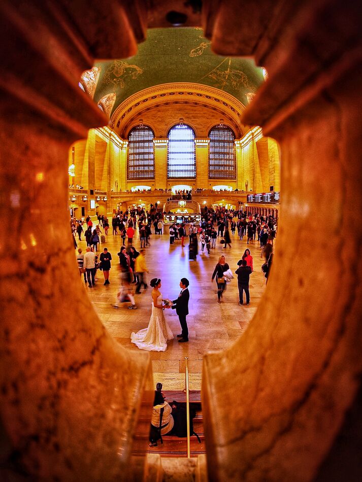 Grand Central Terminal Fisheye photo inside Grand Central Terminal NYC...