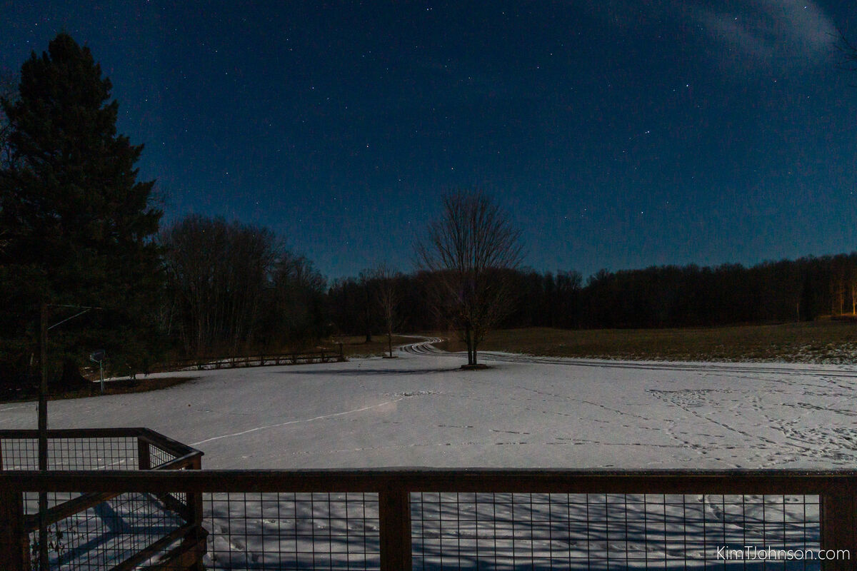 #1. Last night, almost a full moon on snow-cover m...