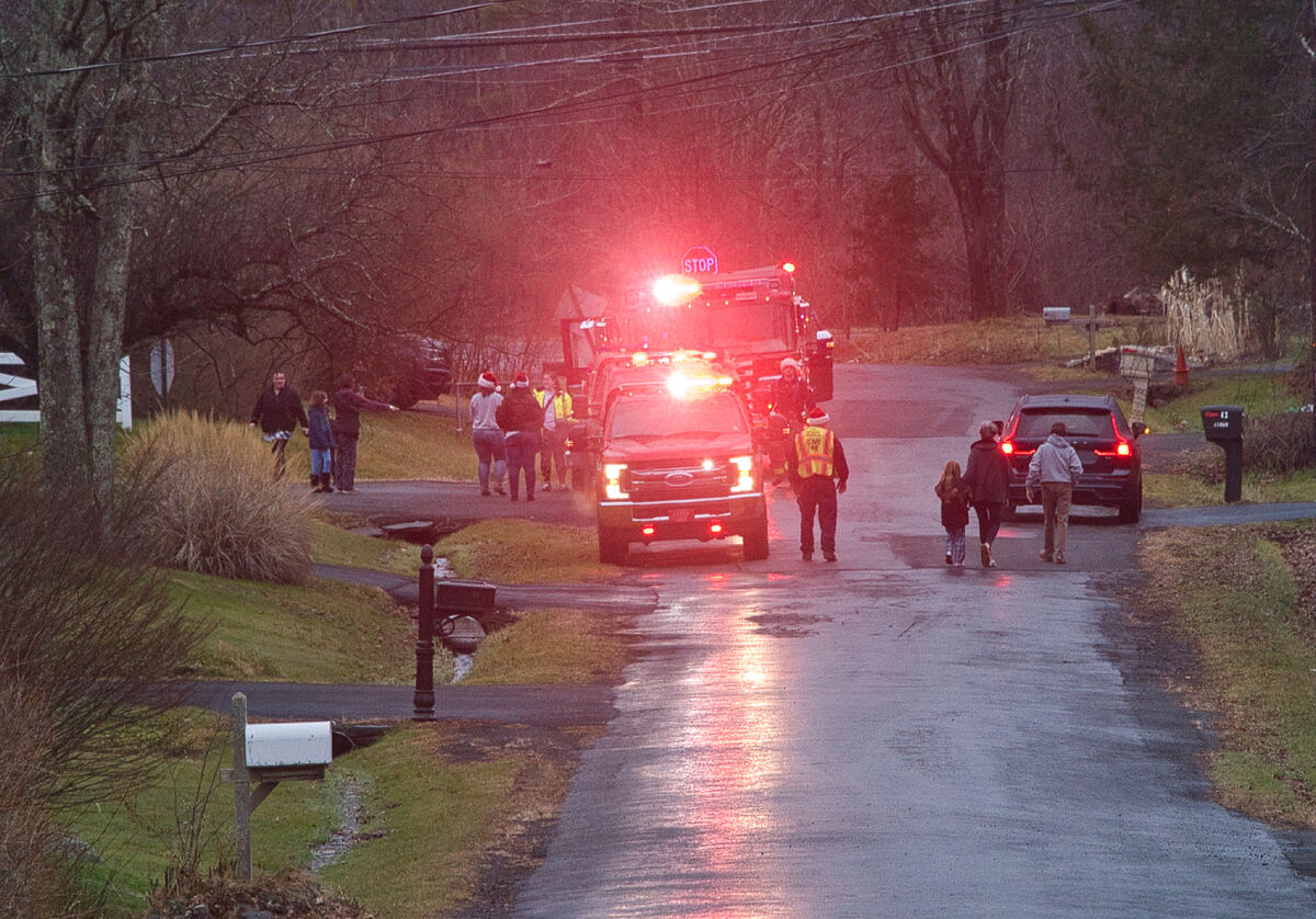 Some Activity Down the Road I don't know what was going on, but there were lots of lights no