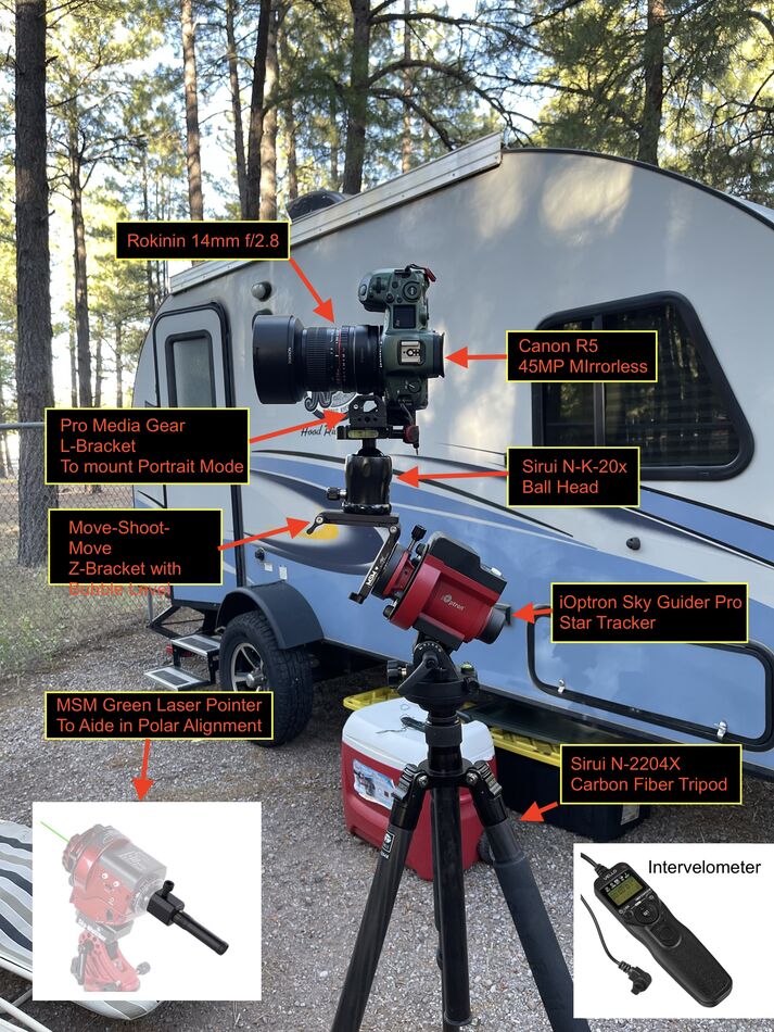 My typical set up for shooting tracked Milky Way p...