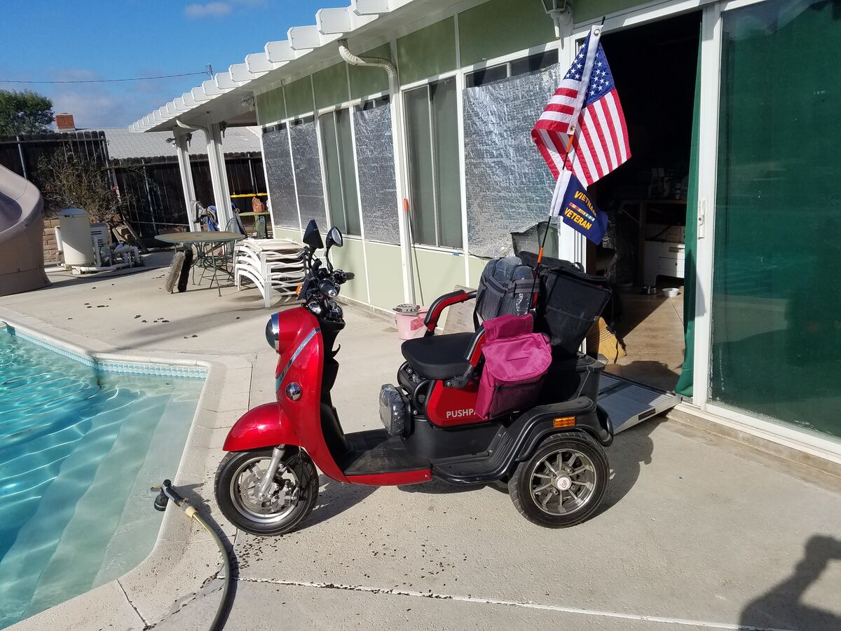 My new Mobility Scooter, street legal, three wheel...