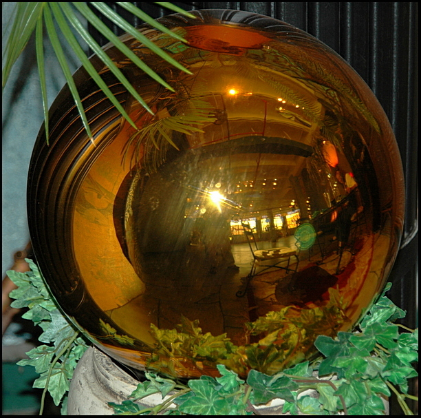 7. A golden blown sphere....