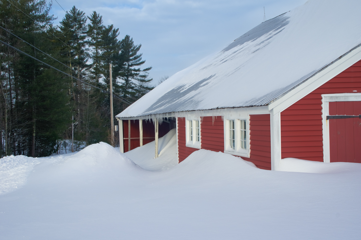 Our barn - a familiar winter sight...