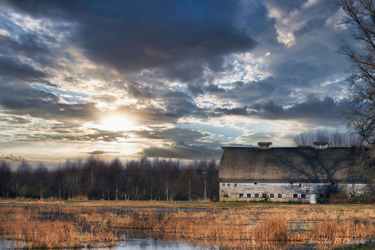 Nisqually Barn One of the Twin Barns at the Nisqually Wildlife Refuge...
