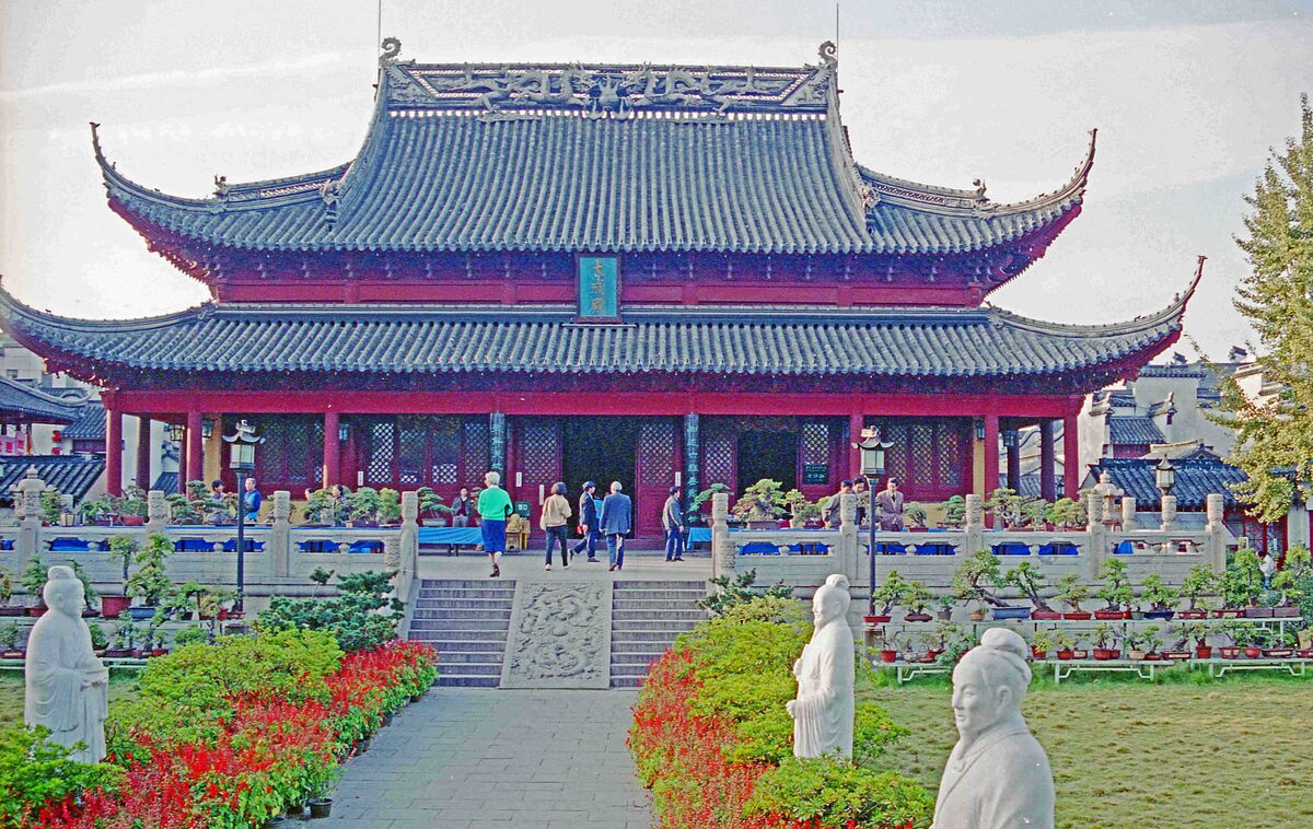 Confucius Temple, Nanjing, China, as rebuilt 1984....