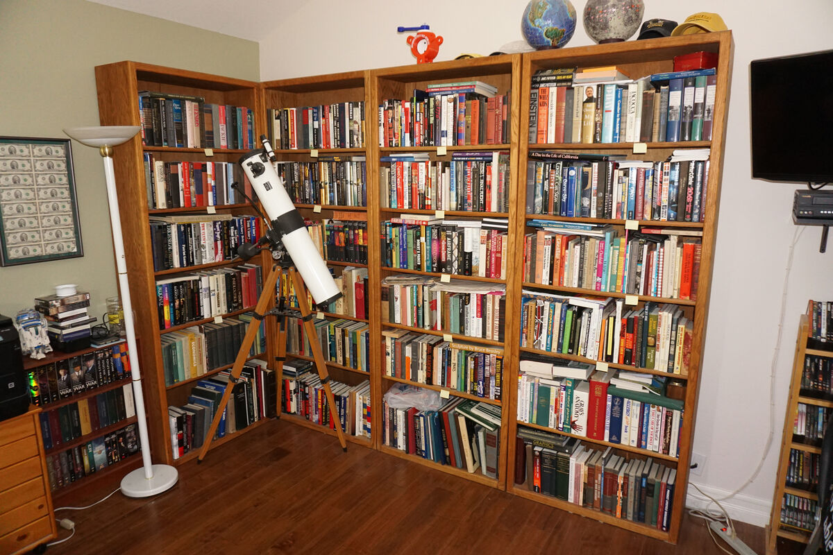 The book shelves in my 'home office', Irvine, CA -...