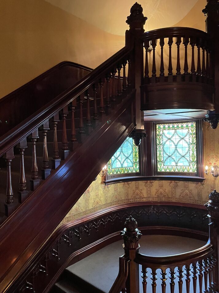 Stairs in the Joslyn Castle, Omaha, NE...