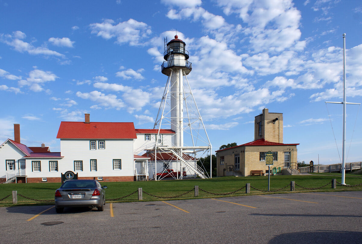 Whitefish Point Lighthouse near Paradise, Michigan...