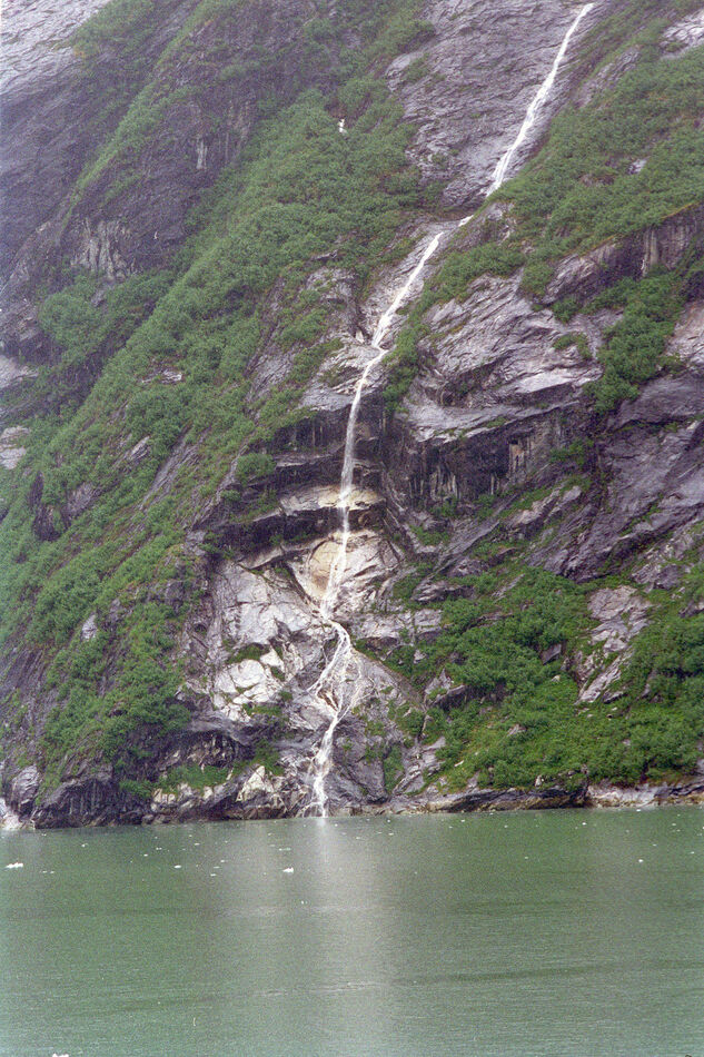 Waterfall in the Tracey Arm Fjord, Alaska - June 2...