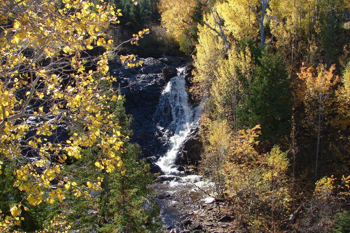 Eagle River Falls near Eagle River, Michigan - Oct...