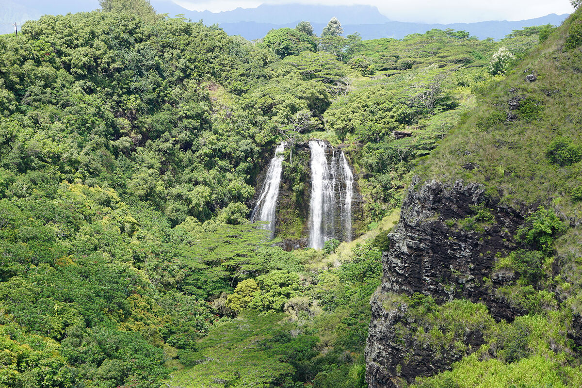 Opaekaa Falls near Wailua, Kauai, Hawaii - Septemb...