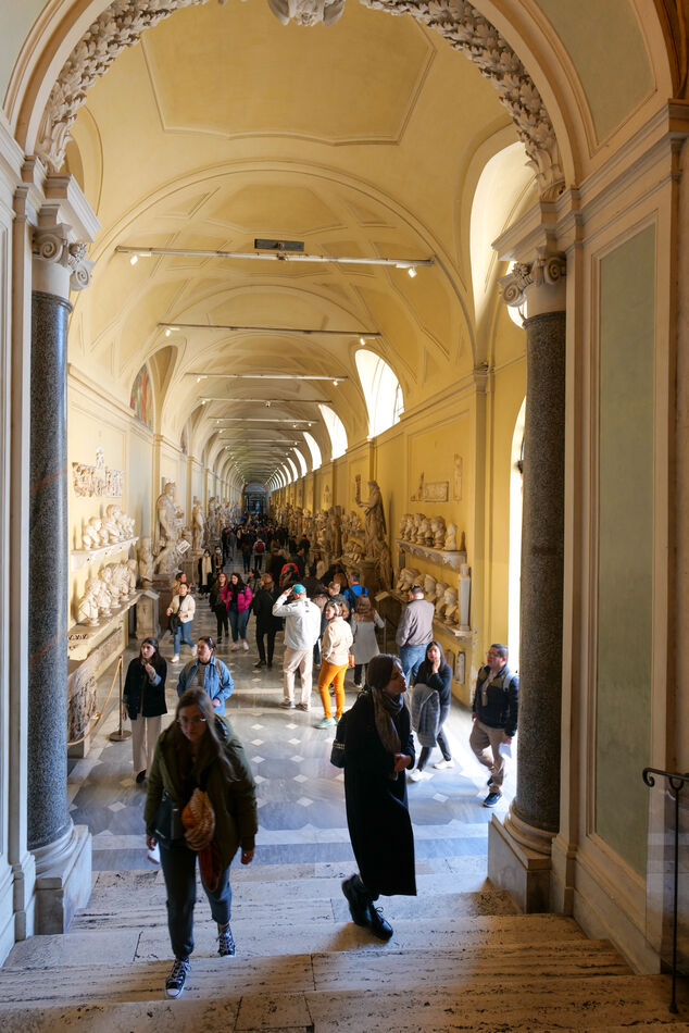 Busy, crowded Vatican Museum...