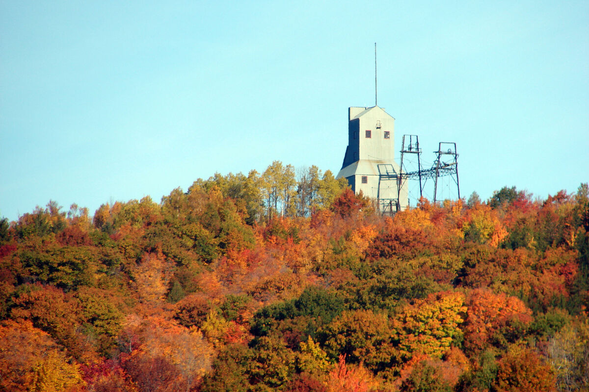 Fall colors surrounding the Quincy Copper Mine nea...