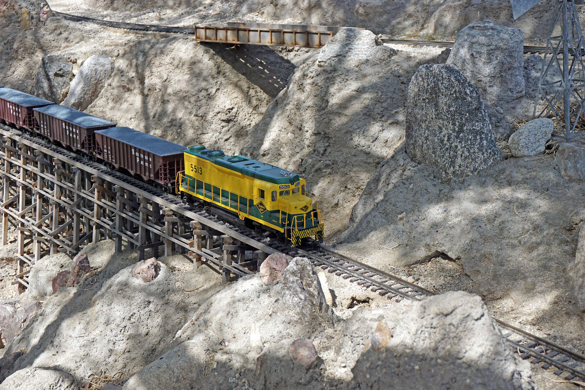A G-Gauge Backyard Model Railroad at the Living De...