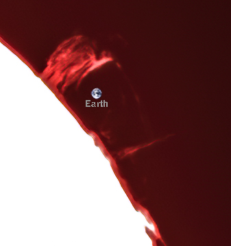 Massive prominence - Without PowerMate...