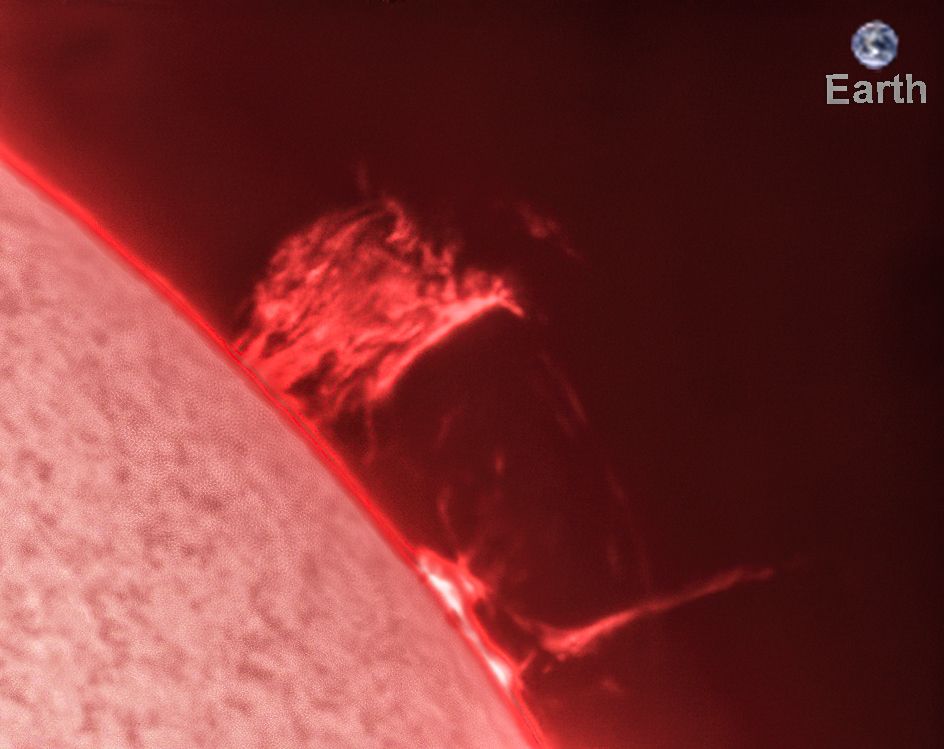 Massive prominence - With 2.5x PowerMate...