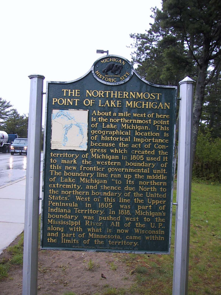 Again, another marker near the Straits of Mackinaw...