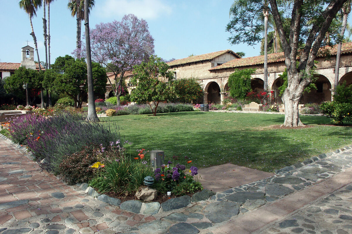 The grounds of the Mission San Juan Capistrano, pe...