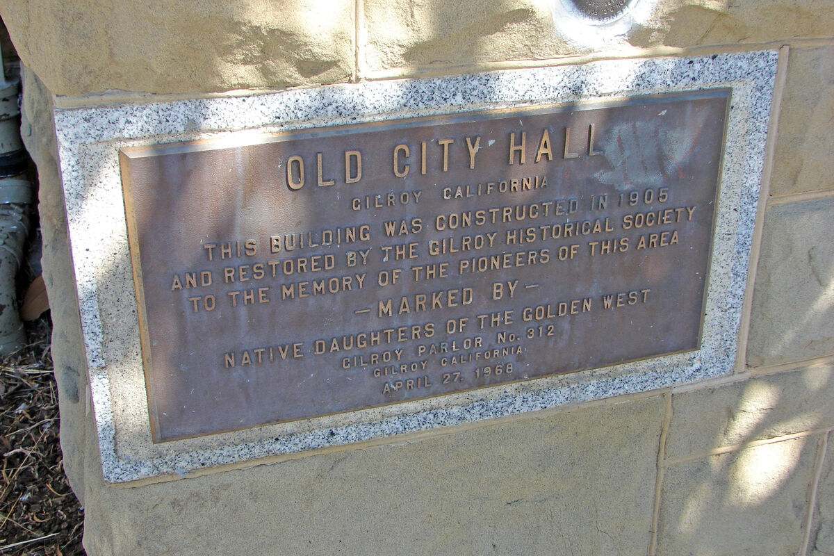 The marker on the foundation of the Old City Hall ...