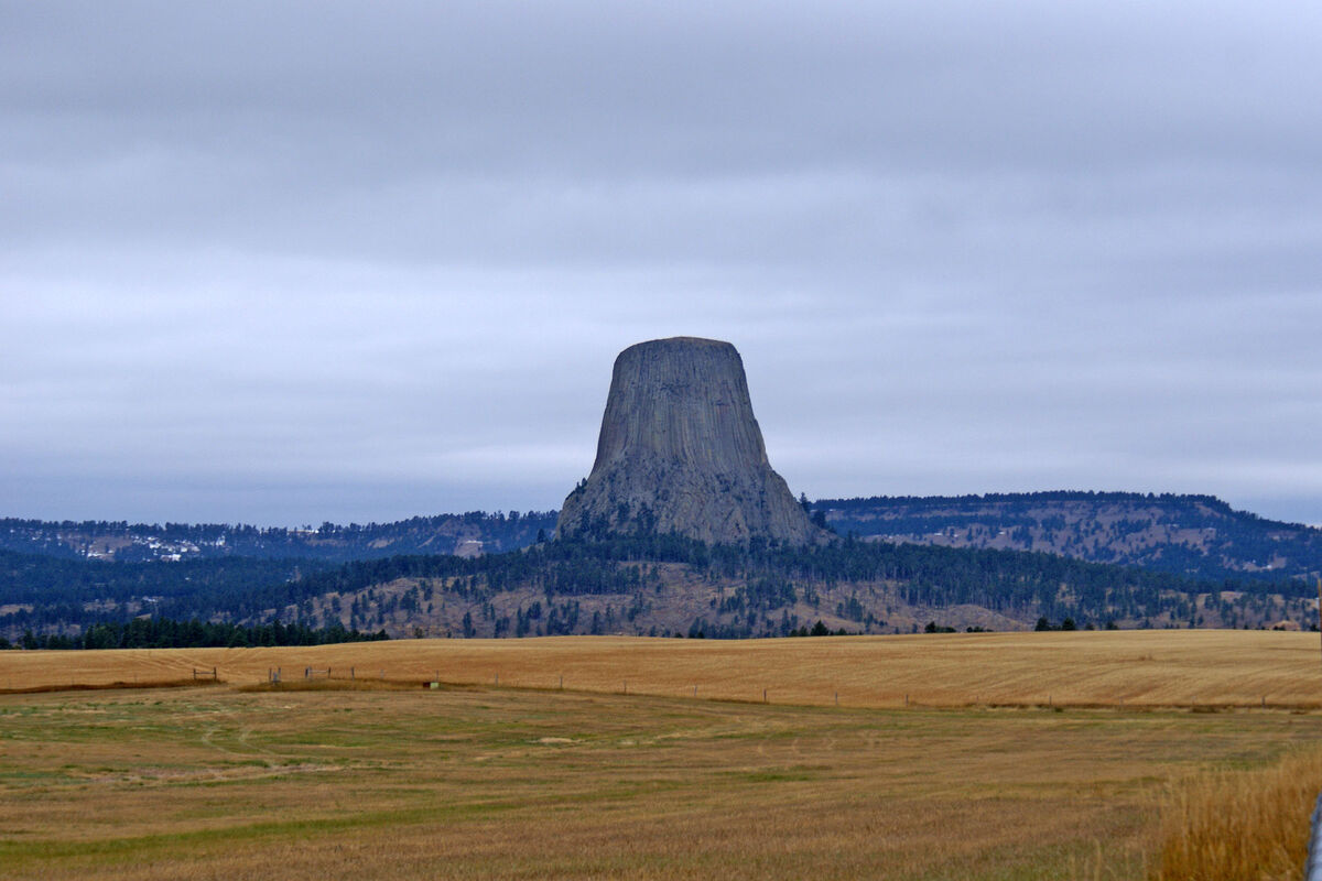The Devils Tower, as made famous in the movie 'Clo...