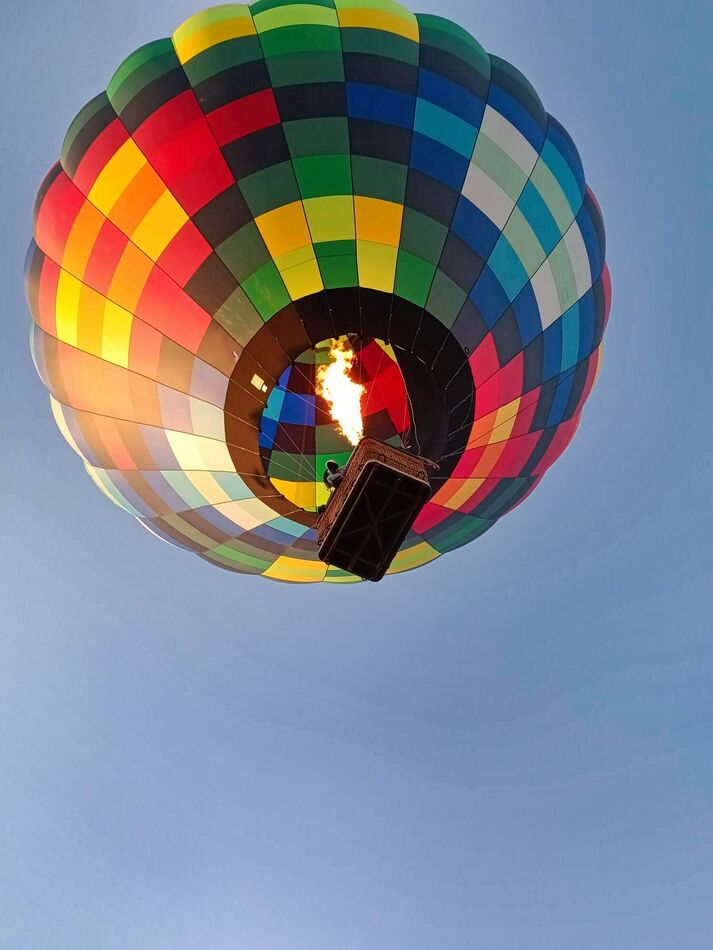 Up, up, and away, in my beautiful balloon....