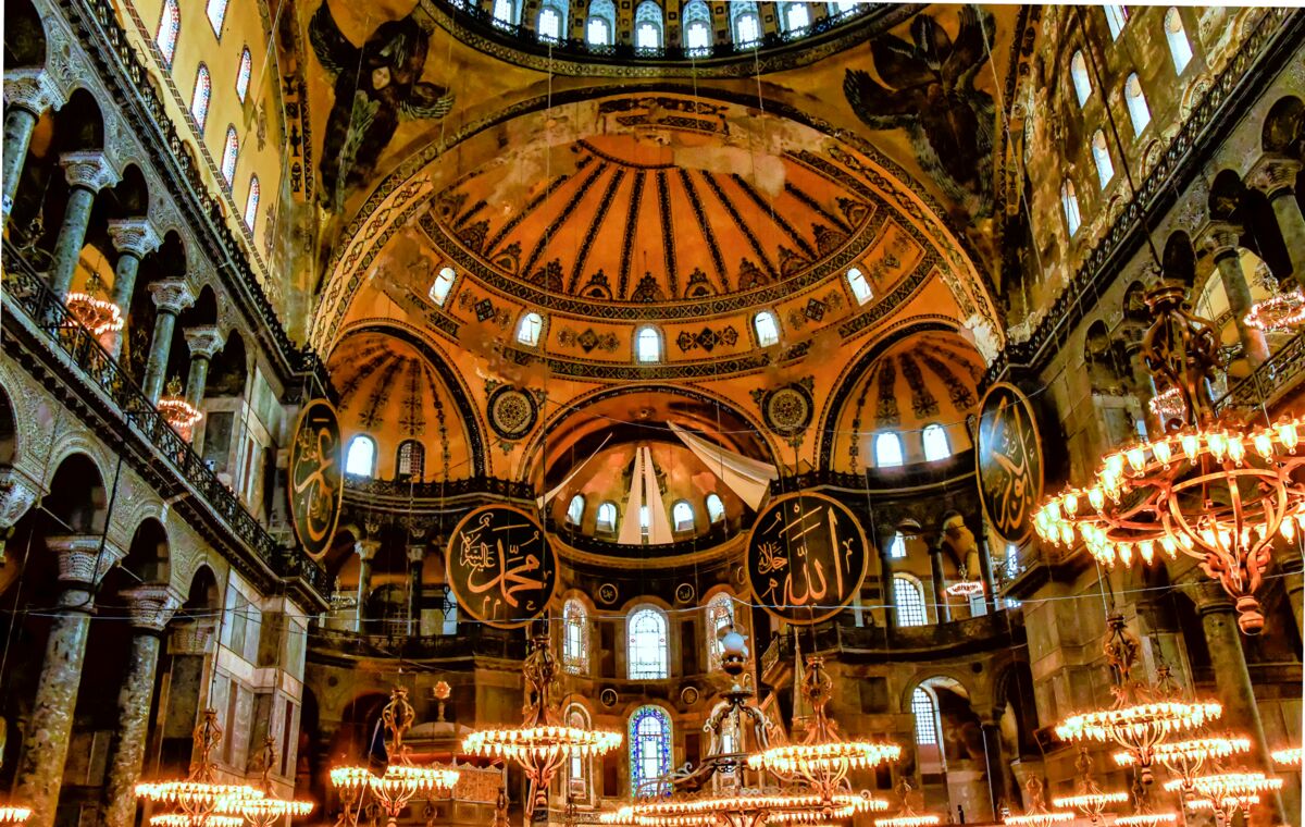 Inside Hagia Sophia...