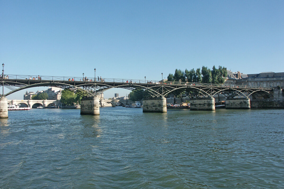 The Passerelle des Arts Bridge over the River Sein...