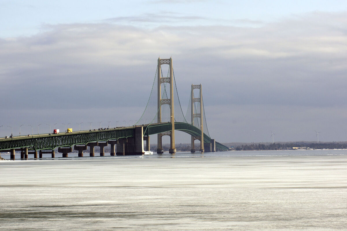 And another view of the Mackinaw Bridge, as seen f...